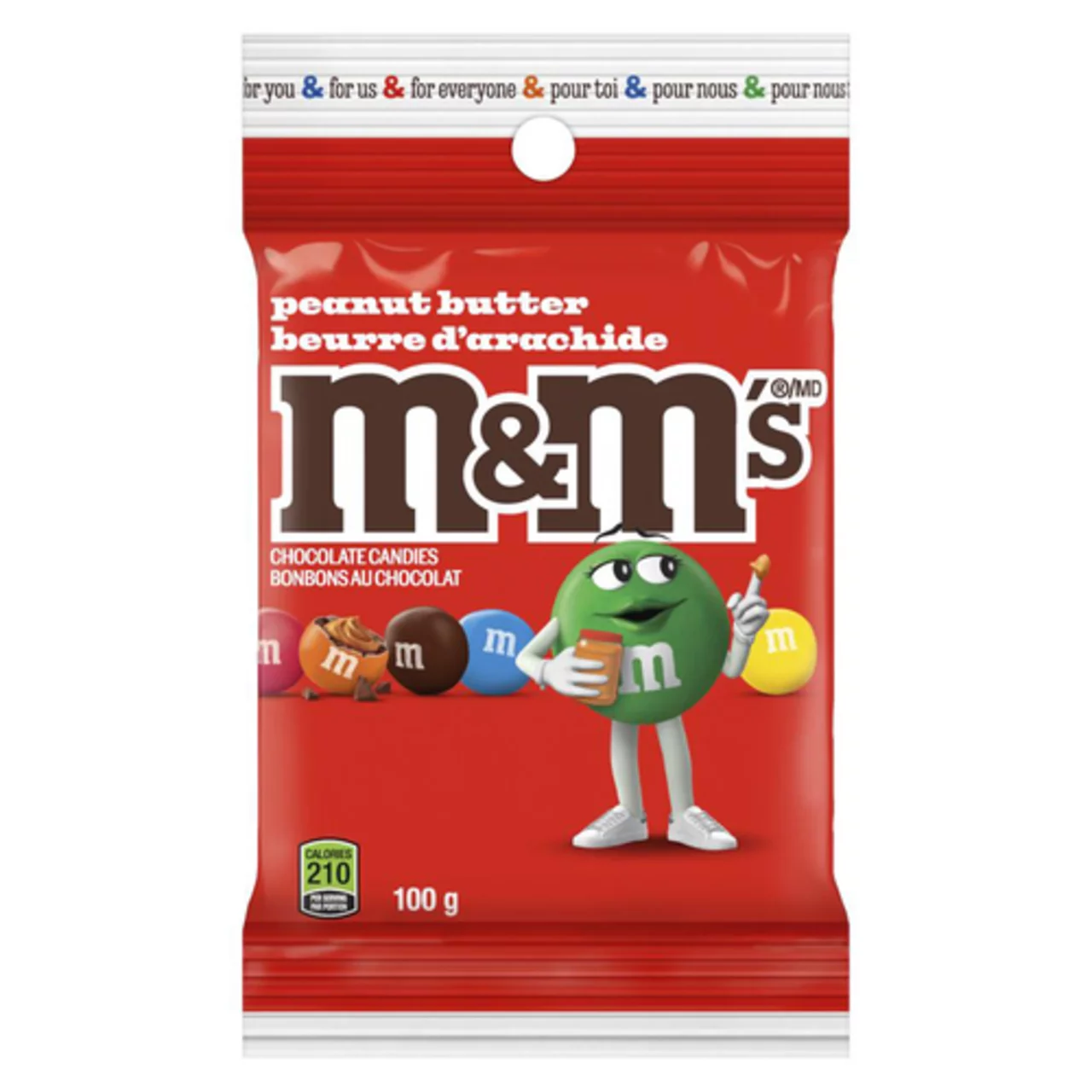 M&M Peanut Butter Chocolate Peg Bag 100G